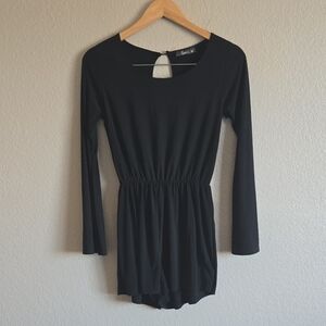 Black Long Sleeve Romper